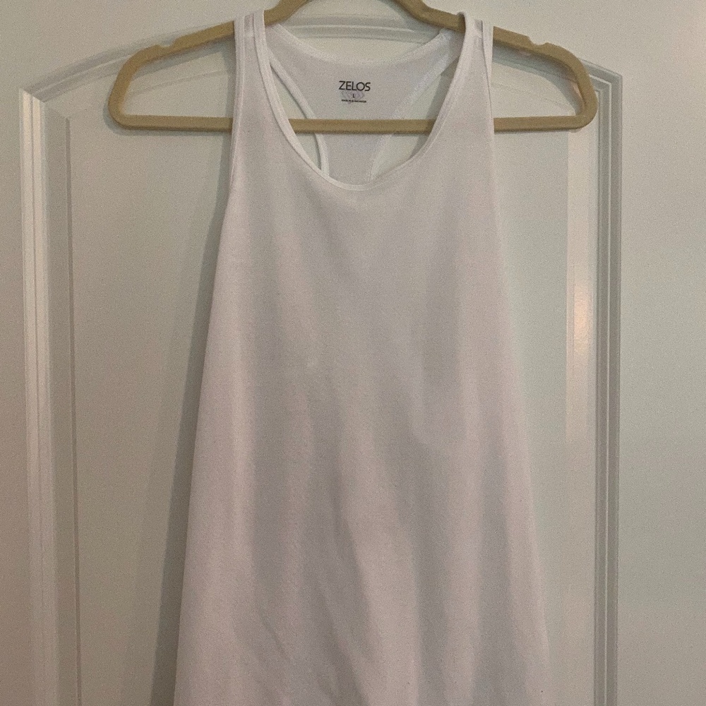 Zelos white tank top